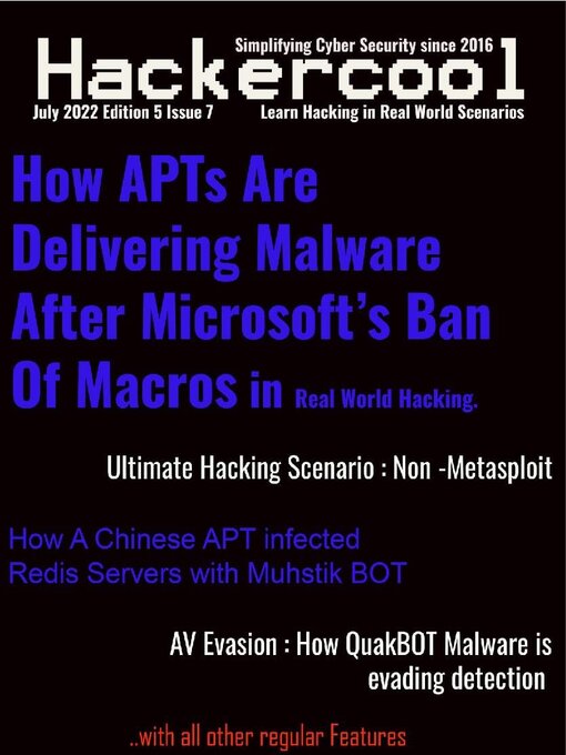 Title details for Hackercool Magazine by Hackercool Cybersecurity OPC Pvt Ltd - Available